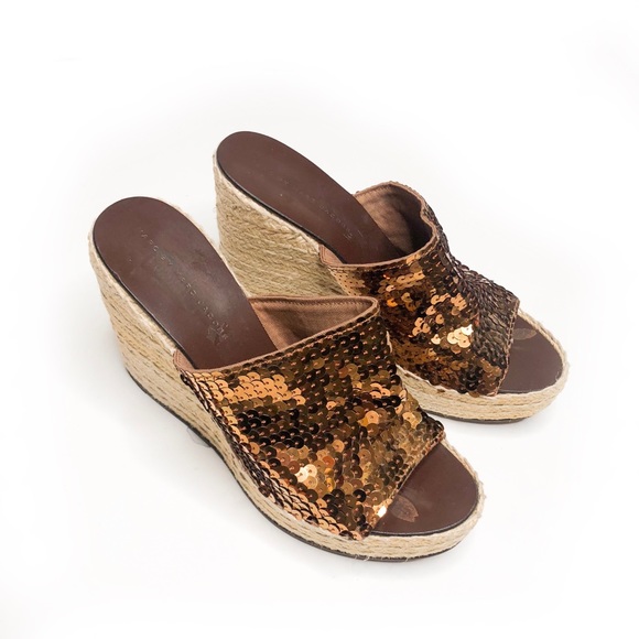 Marc By Marc Jacobs Shoes - Marc by Marc Jacobs copper sequin wedges 40